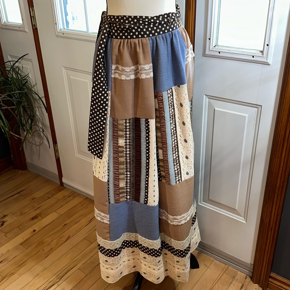 Incredible Vintage Patchwork Maxi Skirt